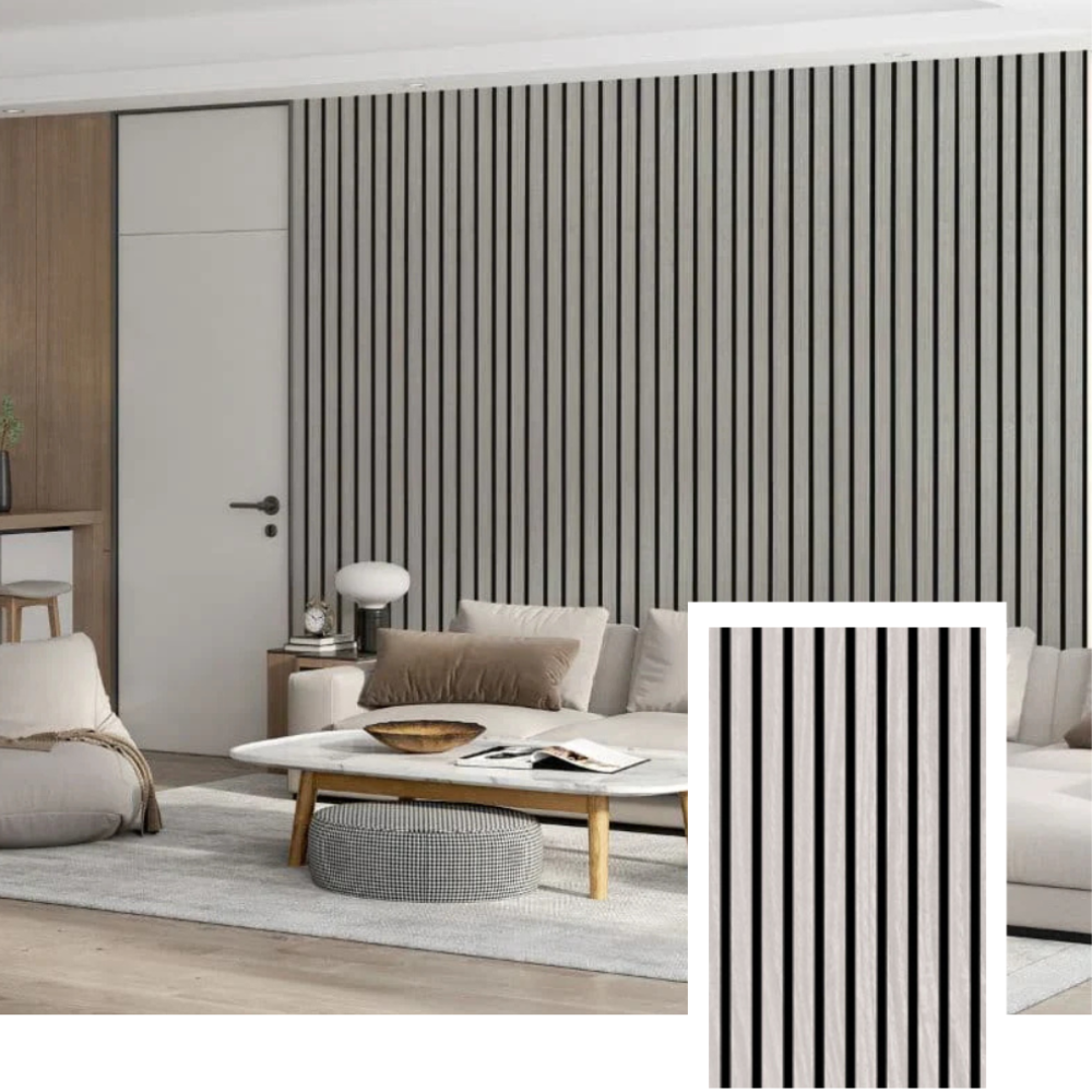 NordLyd™ Premium Akustyczny Panel Lamelowy — Dąb Naturalny (2,7 x 1,10 m)