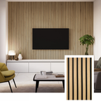 NordLyd™ Premium Akustyczny Panel Lamelowy — Dąb Naturalny (2,7 x 1,10 m)