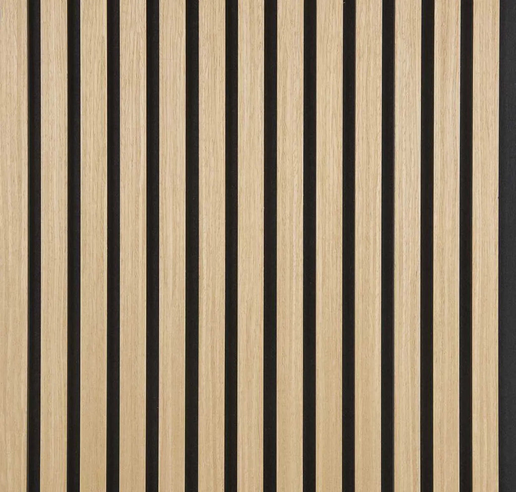NordLyd™ Premium Akustyczny Panel Lamelowy — Dąb Naturalny (2,7 x 1,10 m)