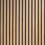 NordLyd™ Premium Akustyczny Panel Lamelowy — Dąb Naturalny (2,7 x 1,10 m)