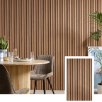 NordLyd™ Premium Akustyczny Panel Lamelowy — Dąb Naturalny (2,7 x 1,10 m)